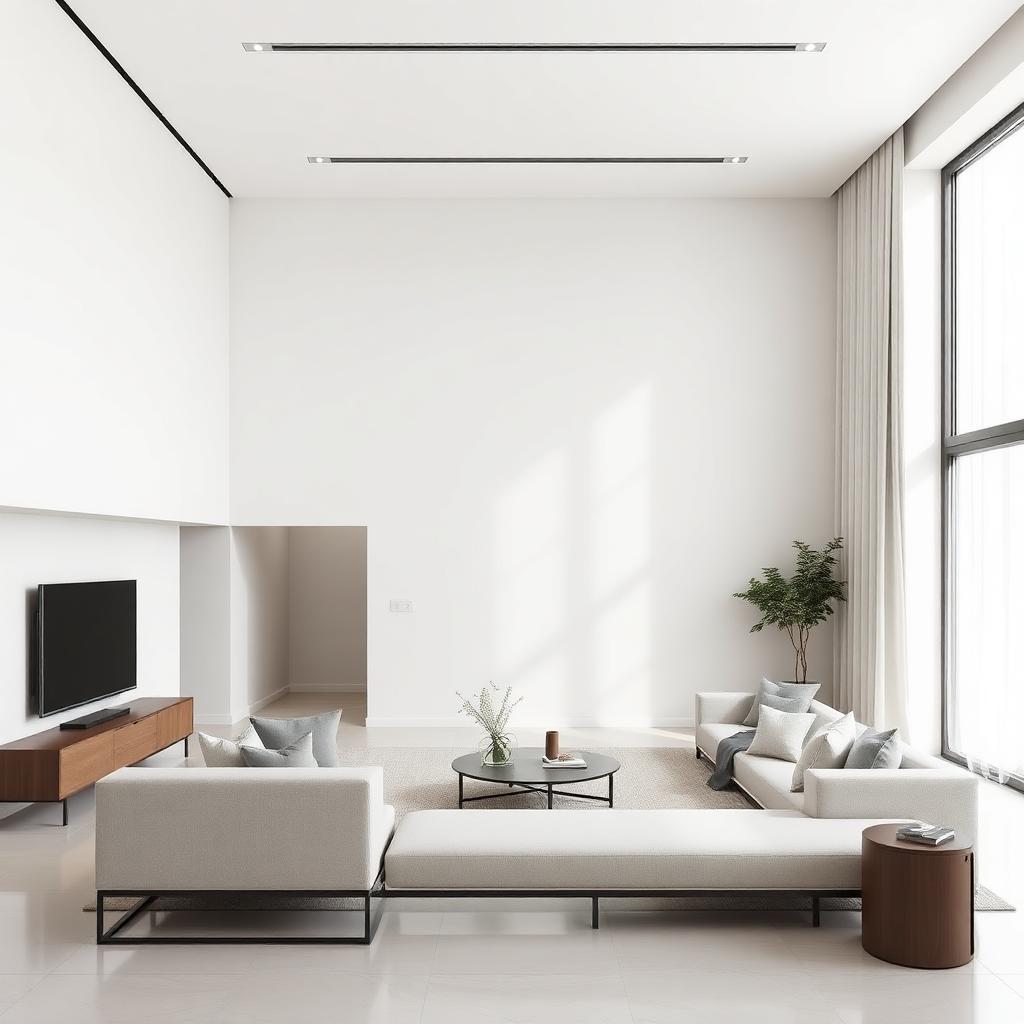 Smooth Level 5 drywall in modern living room